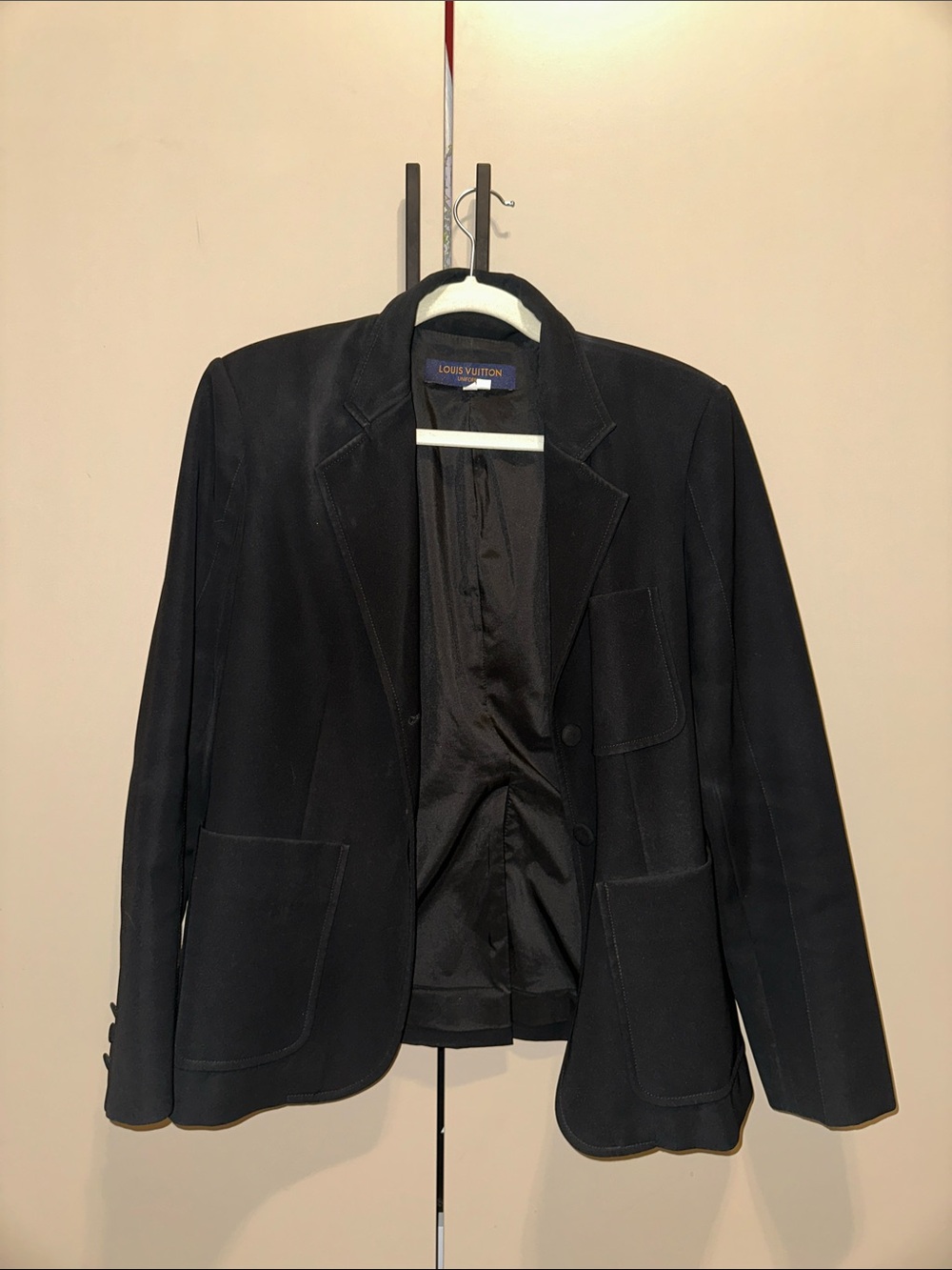 Louis Vuitton Uniform Black Women's Single-Breasted Blazer Size 42